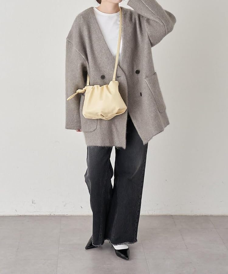 Amazon.co.jp: [ラシット] レザー巾着4WAYショルダーバッグ