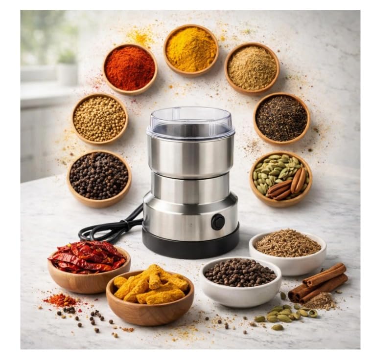 Stainless Steel Mixer Grinder Multifunctional Electric Mini Blender Miksi Baby Food Coffee Chutney Masala Spice-picture-13