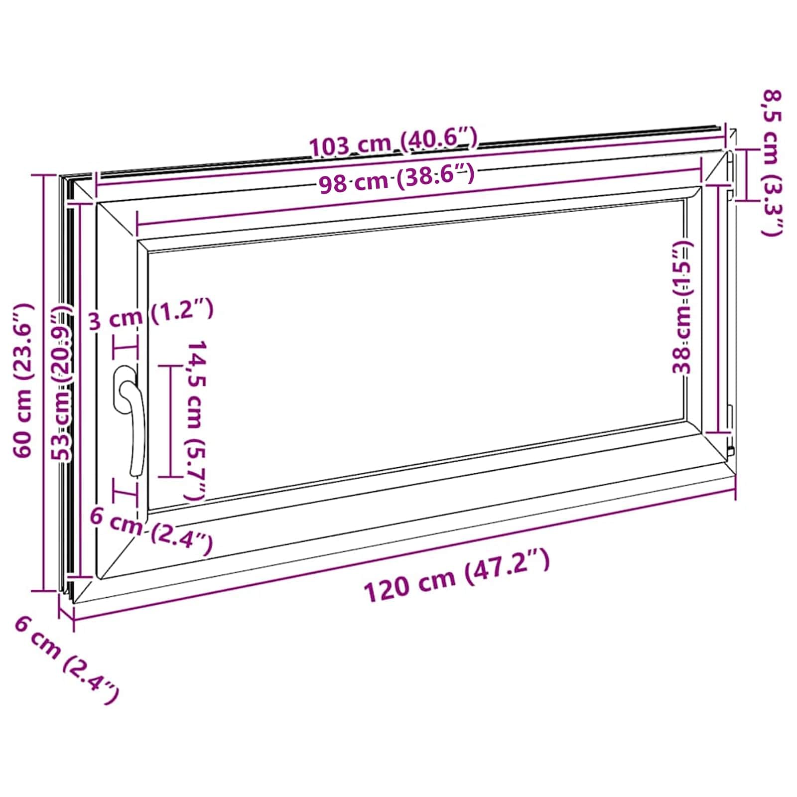 vidaXL Finestra per Soffitta RISOR 120 x 60 cm PVC e Vetro Bianco, Solaio, Isolamento Termico Moderno, Finestre Energy Efficient, Fissaggi in Vetro PVC Silenziati