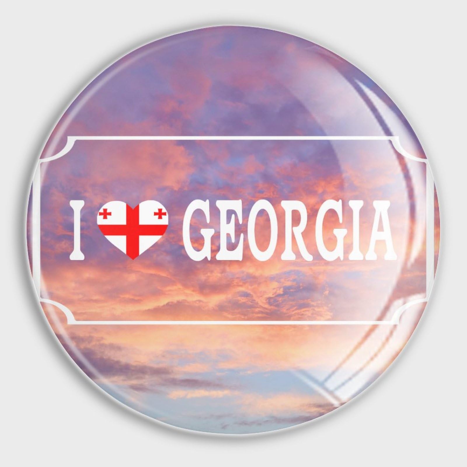 Aimants puissants de réfrigérateur verre drapeau Géorgie x4