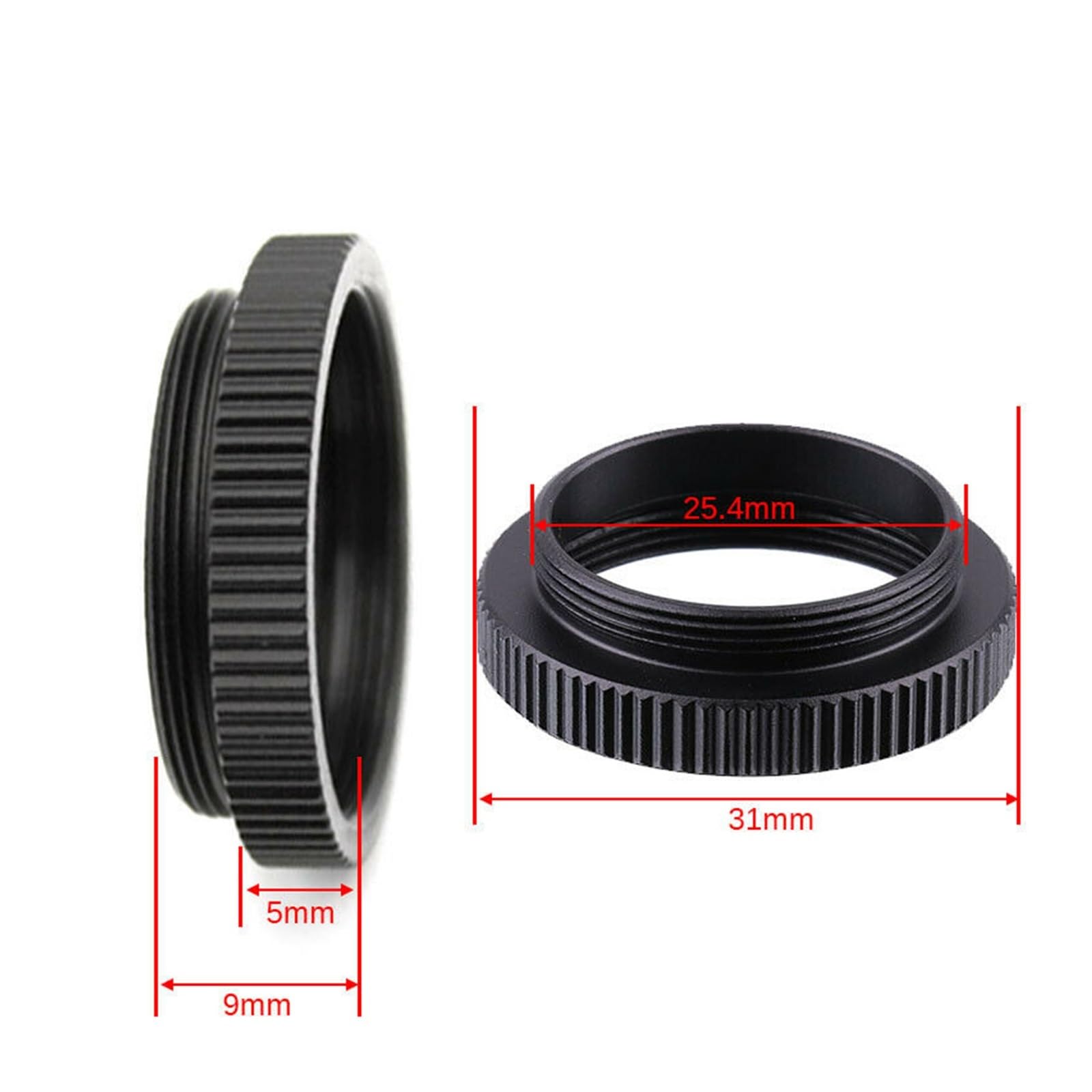 Mikroskop-Kameraobjektiv 5 mm Verlängerungsrohr-Adapter, C-CS-Mount-Adapter, Distanzring for CCTV-Objektiv,Einstellbare Vergrößerung(10pcs)