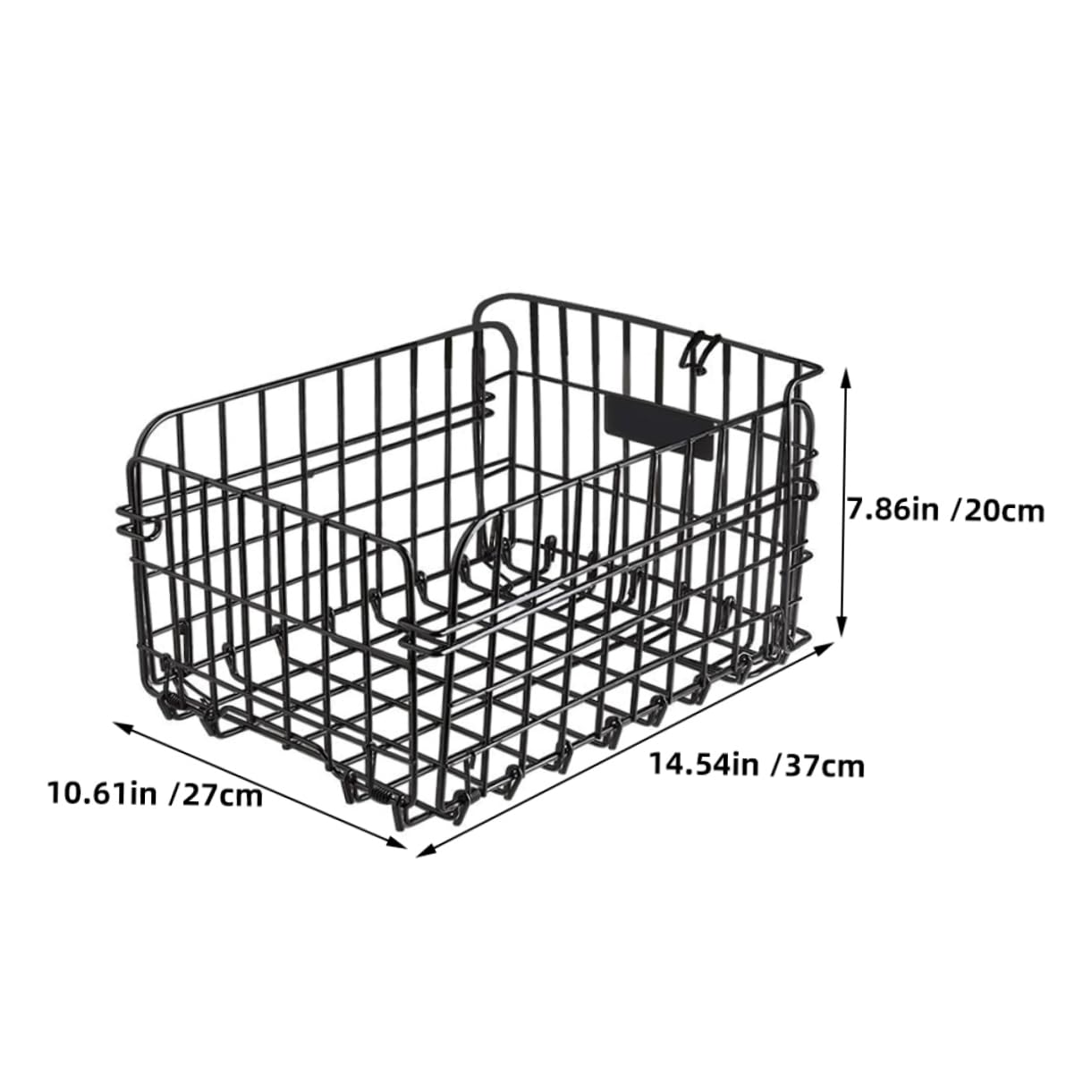 SUPVOX Rear Bike Basket Metal Carrier with Mounting Rack Compatibility for and Access All Bicycle Models