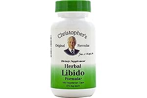 Female Libido Booster Supplement - 475 mg, 100 Vegetarian Capsules by Christopher's Herbal