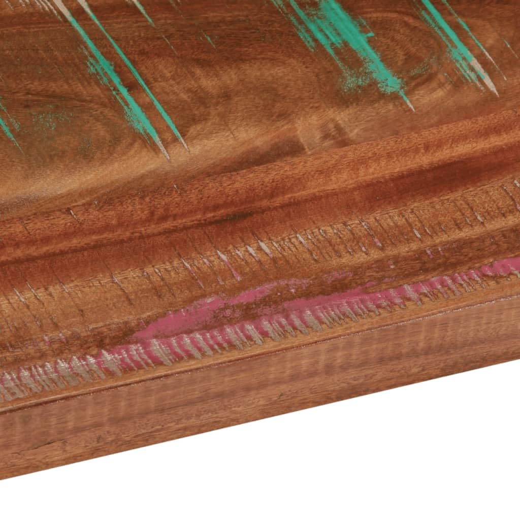 vidaXL Tischplatte, Holzplatte Rechteckig, Massivholzplatte für Tisch Esstisch Couchtisch, Ersatztischplatte, 90x80x2,5cm Altholz Massiv