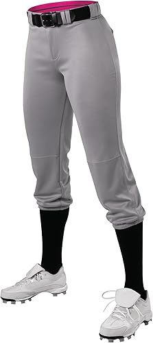 Alleson Athletic Pantalón de velocidad con cinturón FastpitchSoftball para mujer, absorbe la humedad, tela duradera y ajuste profesional