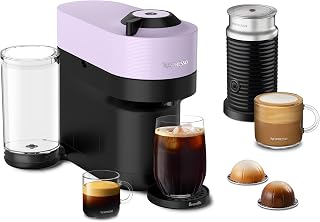 Nespresso Vertuo Pop+ Coffee Machine with Milk Frother, Lilac