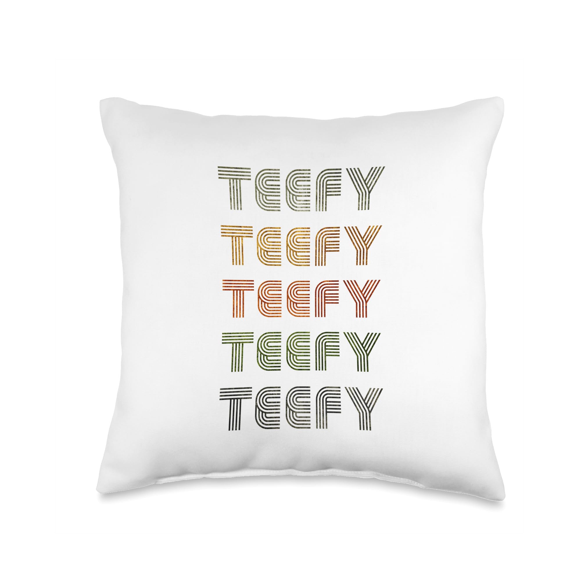 Love Heart Teefy Nametag Love Heart Tee Grunge Vintage Style Black Teefy Throw Pillow, 16x16, Multicolor