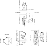 Vista 5 de D&D Technologies LL3PWAWT LokkLatch Plus, pestillo de gravedad para puerta de privacidad, llave con cerradura en ambos lados de la puerta