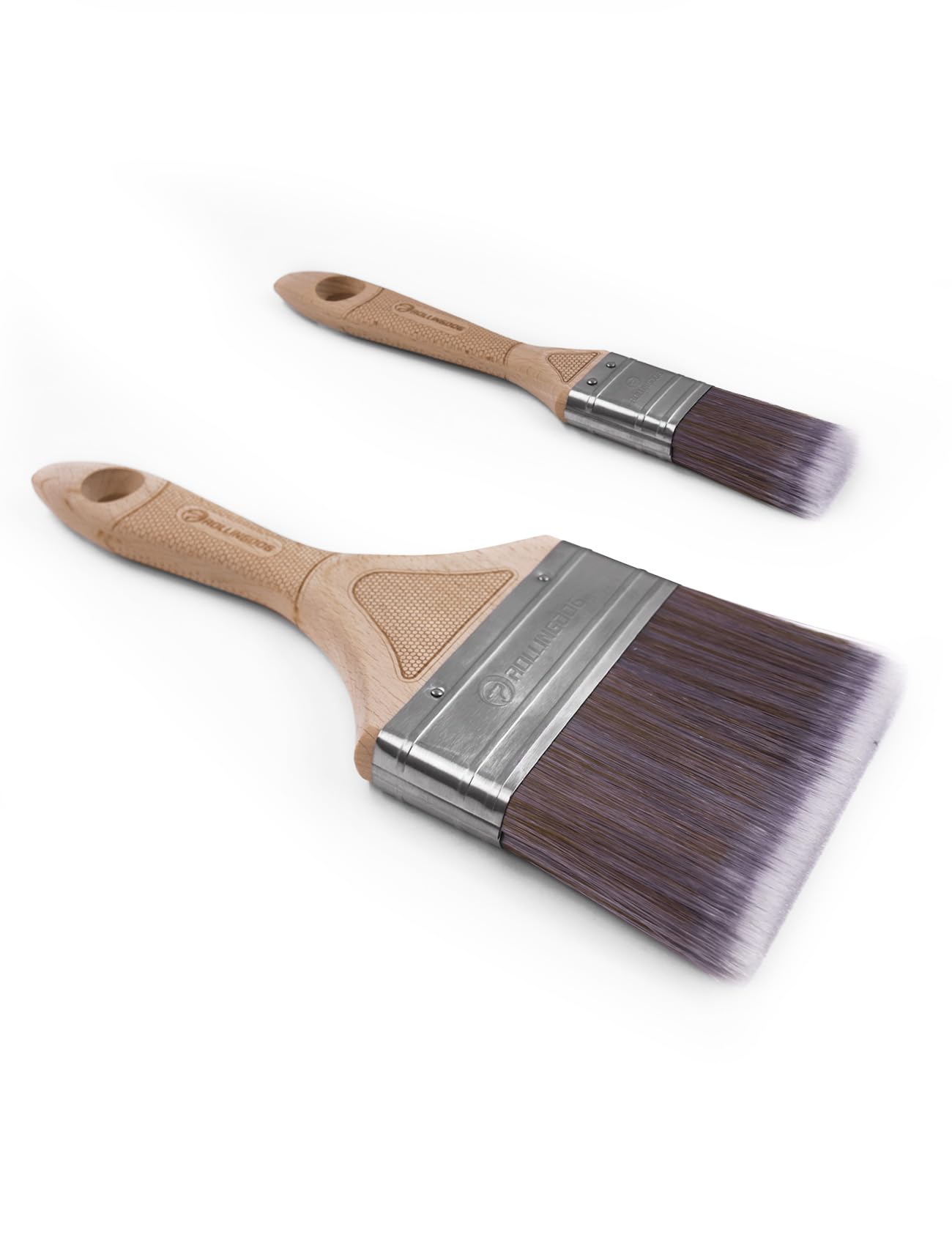 ROLLINGDOG 2PC Large Paint Brush - Fence Paint Brushes for small Edging Painting or Large Surface Decorating(30mm,100mm)