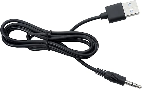 PROTEAR Cable adaptador de audio AUX macho de 0.138in a USB 2.0, auriculares inalámbricos Bluetooth, orejeras recargables, cable de carga de