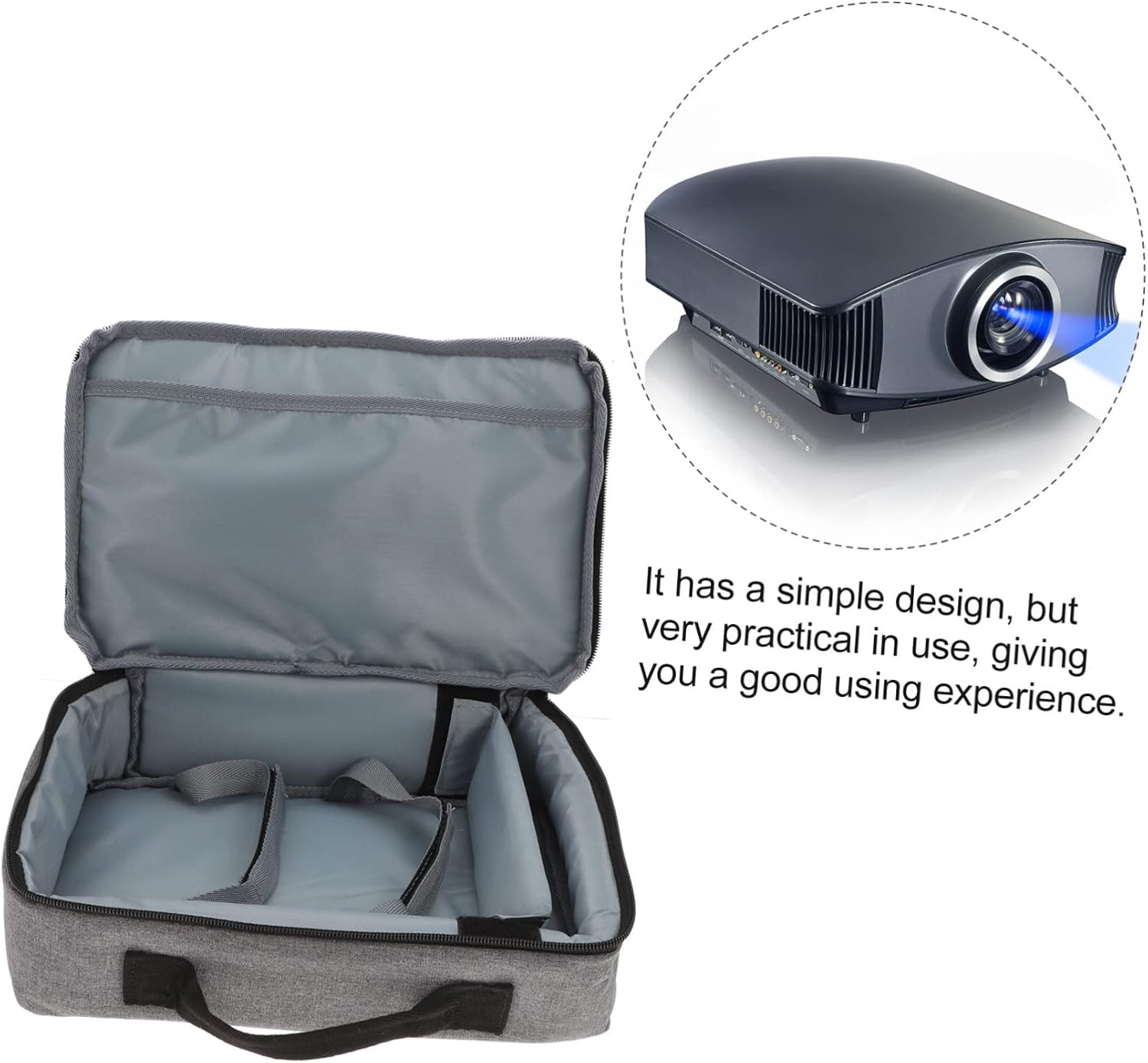 STOBOK 2pcs Travel-friendly Photo Bag Holder Handbag Storage Organizer Duffle Bag Carry Projector Photo Carrying Case Travel Open Zipper for Printer