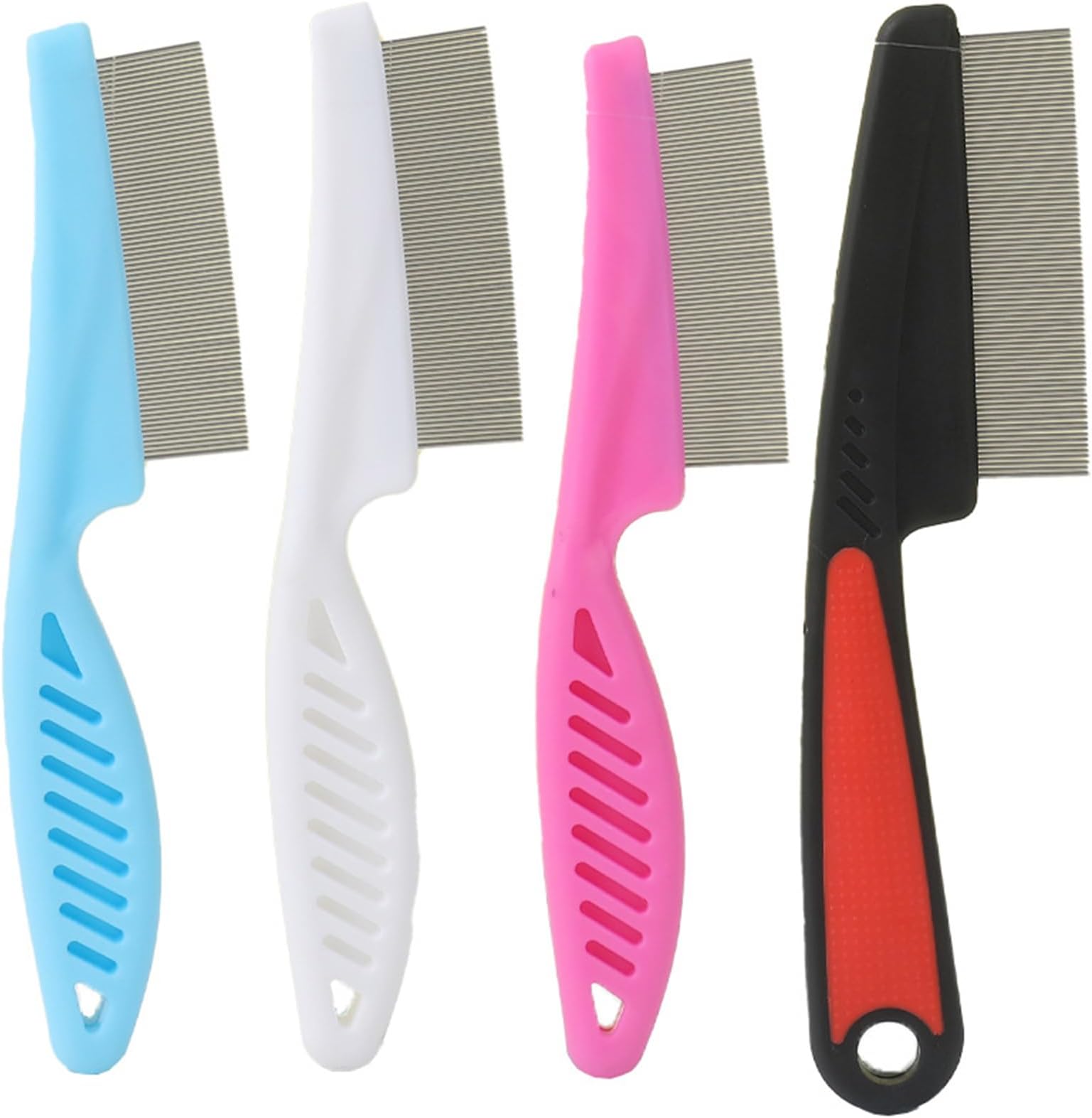 4 Pcs Dandruff Comb,Stainless Steel Fine Tooth Comb Professional Dandruff Combs Grooming Tool for Kids and Adults