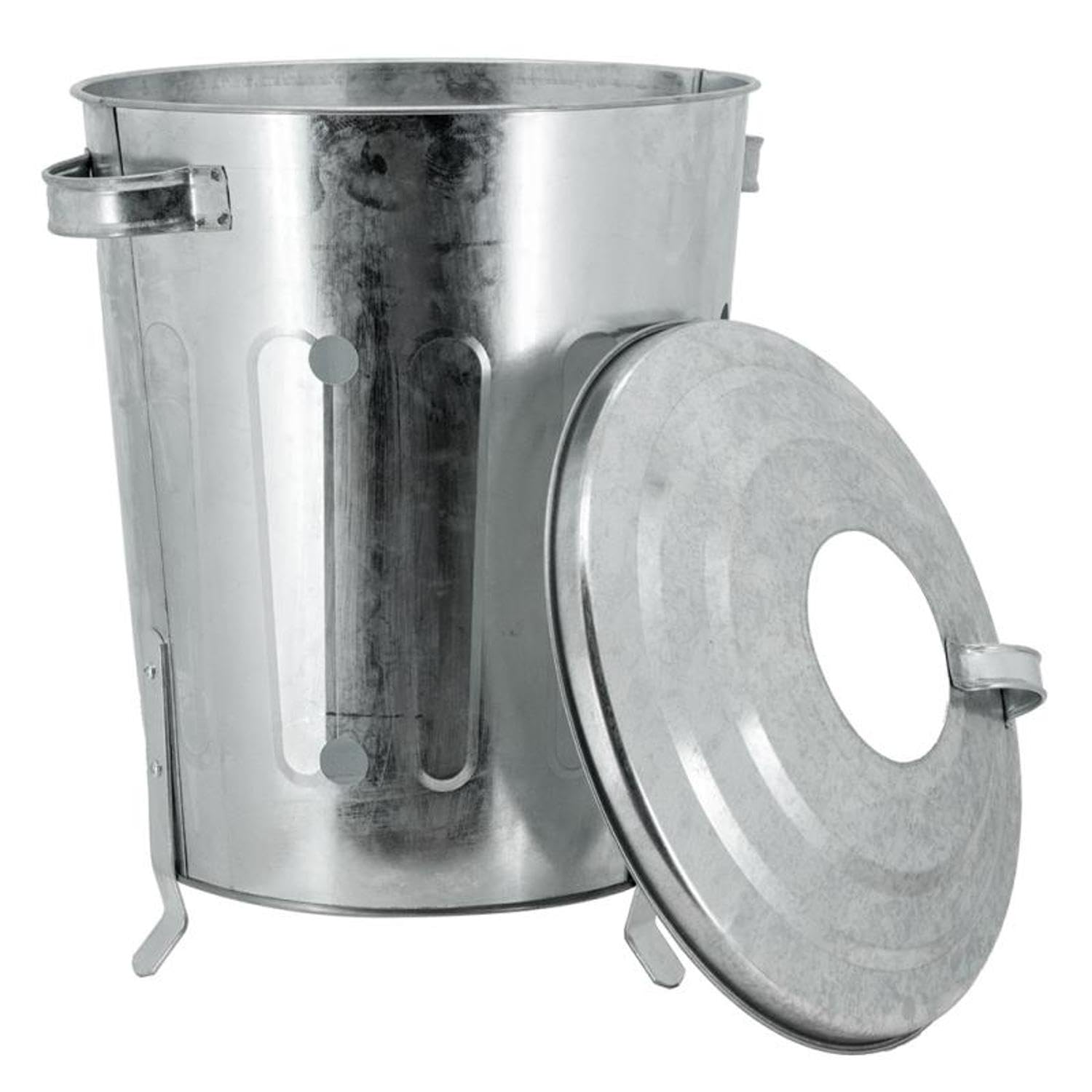 AUBRY GASPARD - Composteur en Acier Galvanisé 18L - Prêt À Monter - Design Cylindrique - Ø29 H50 - Matériau Durable - Idéal pour Petits Jardins et Balcons - Naturel - Ø29 H50