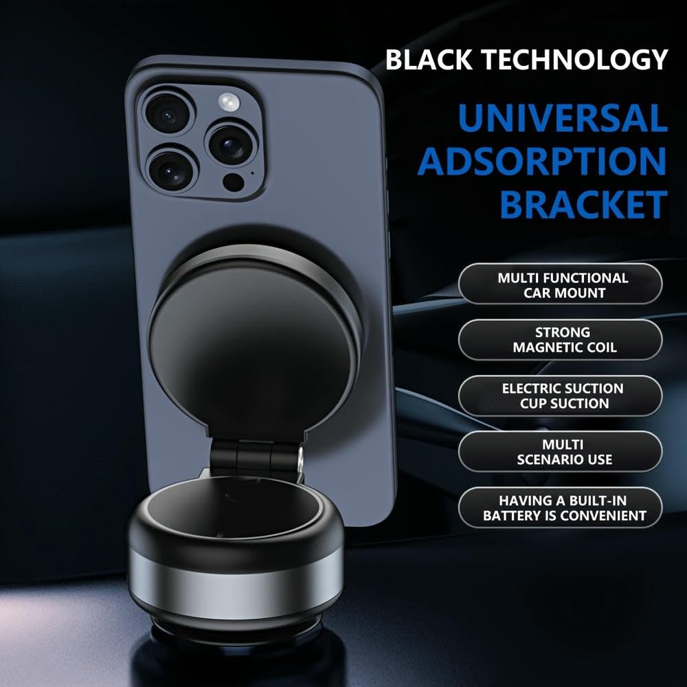 Supporto per Telefono da Auto ZBDZSW, Assorbimento del Vuoto, Girevole a 360 Gradi, Ricarica Wireless, Staffa Estensibile, riprese Video, Cabina di Guida