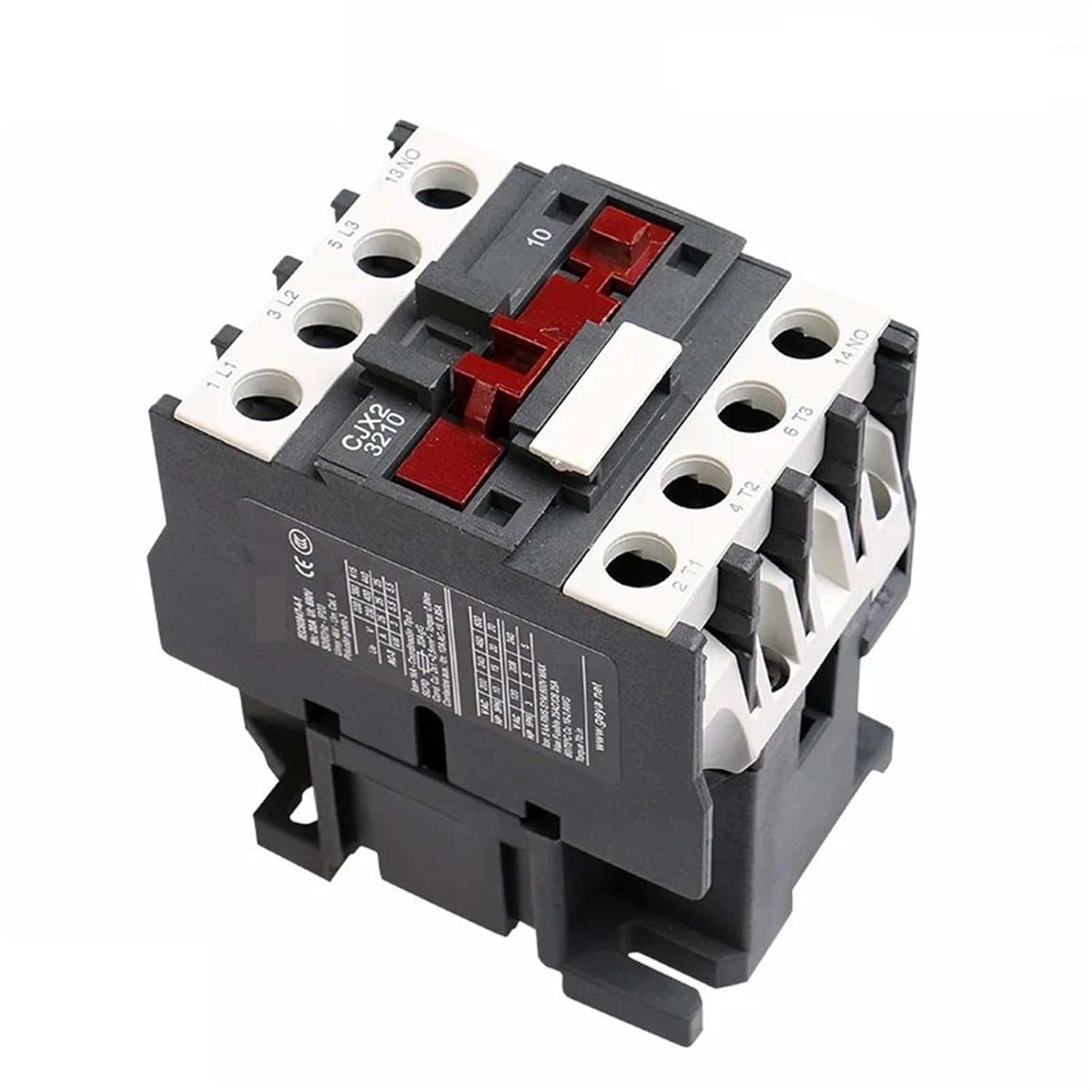 CJX2-2510 3210 Magnetic 3Phase Contactor 1NO 25A 32A 220V Or 380VAC LC1D Contactor Din Rail Silver Contact 1Pcs(CJX2-3210-380V)