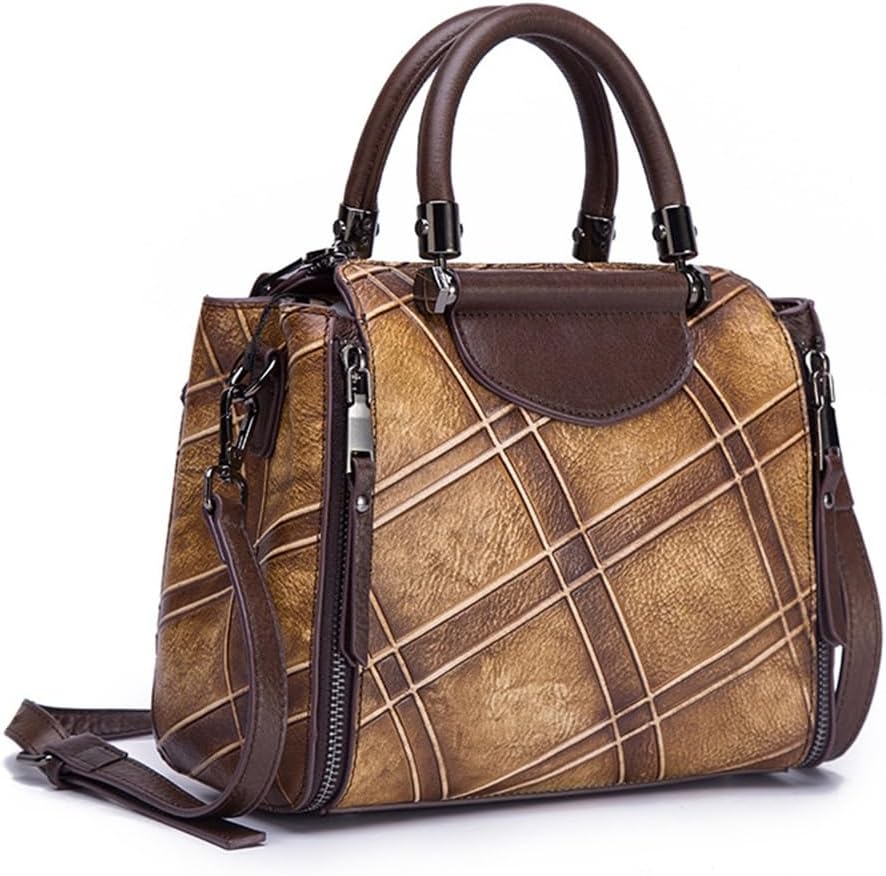 HBJWOV Handbag Diagonal Cross Women's Bag Vintage Craft Embossed Shoulder Women's Bag