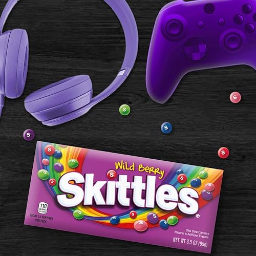 Miniatura 6 de SKITTLES Wild Berry - Caja de teatro de caramelos masticables, caja de 3.5 onzas (paquete de 12)