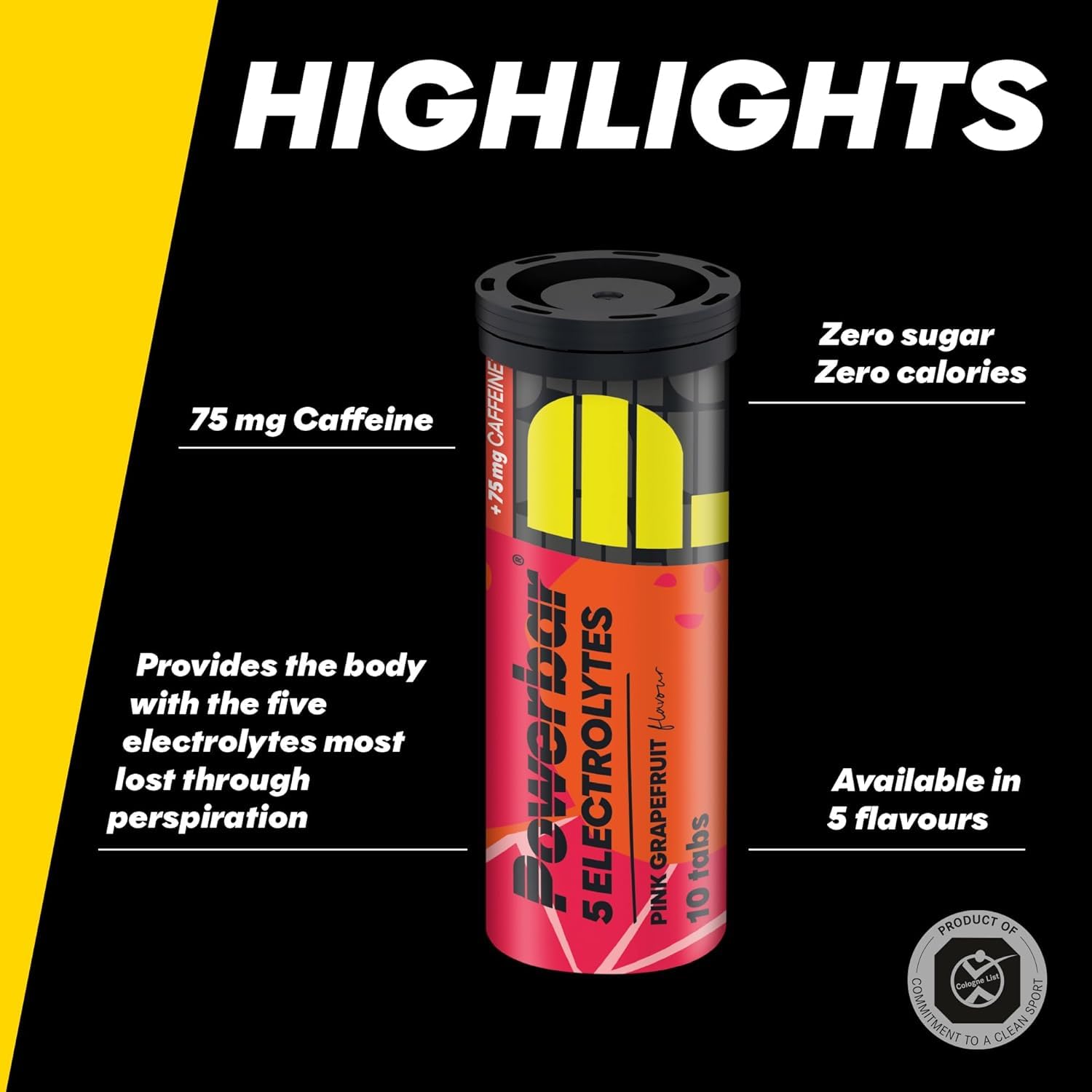 Powerbar 5 Electrolytes - Brausetabletten mit 5 Elektrolyten - je 10 Brausetabletten pro Röhrchen (5er Mixbox)