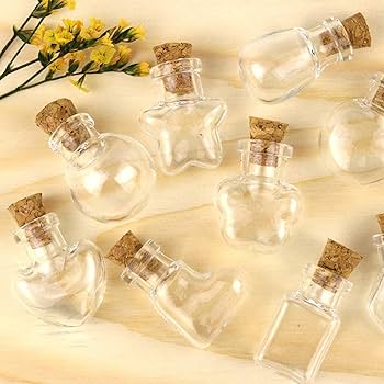 Amazon | ガラス 小瓶 コルク瓶 球型 ミニ小瓶 ガラスチャーム