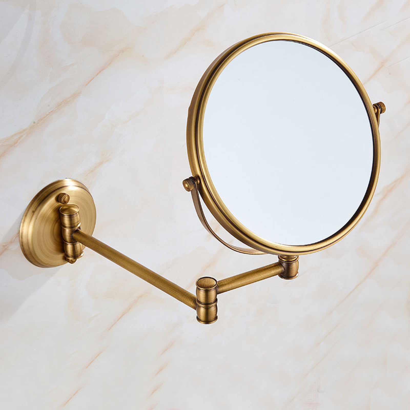 FGXHHS European Vintage Copper Towel Rack Set Toilet Bathroom Shelf Antique Rod Pendant, Beauty Mirror