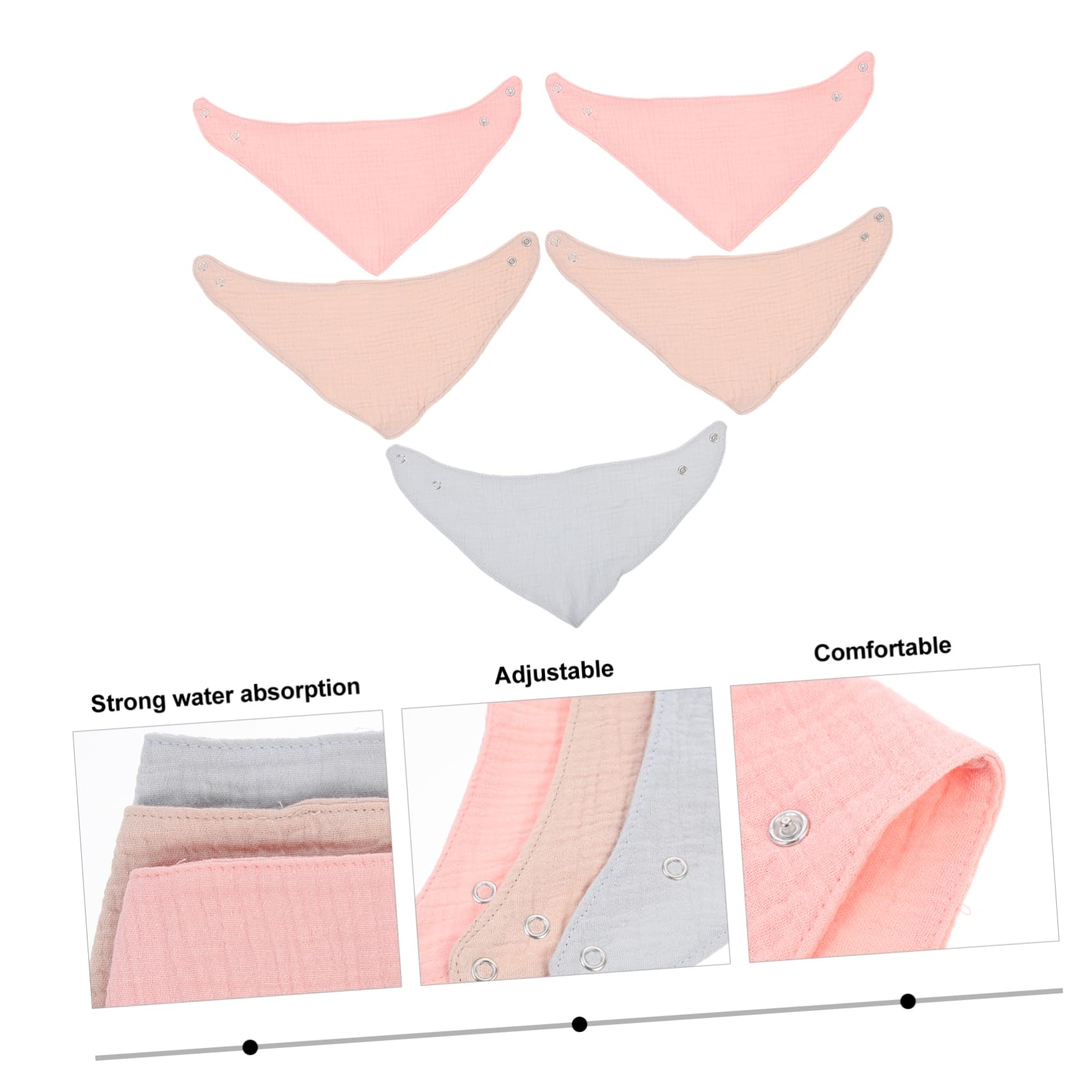TOYANDONA 15 Piezas Toalla Triangular Toalla Babero Para Niños Pequeños as Para Bebés itas Para Bebés Baberos De Muselina Que Absorben El Agua Para Recién Nacidos