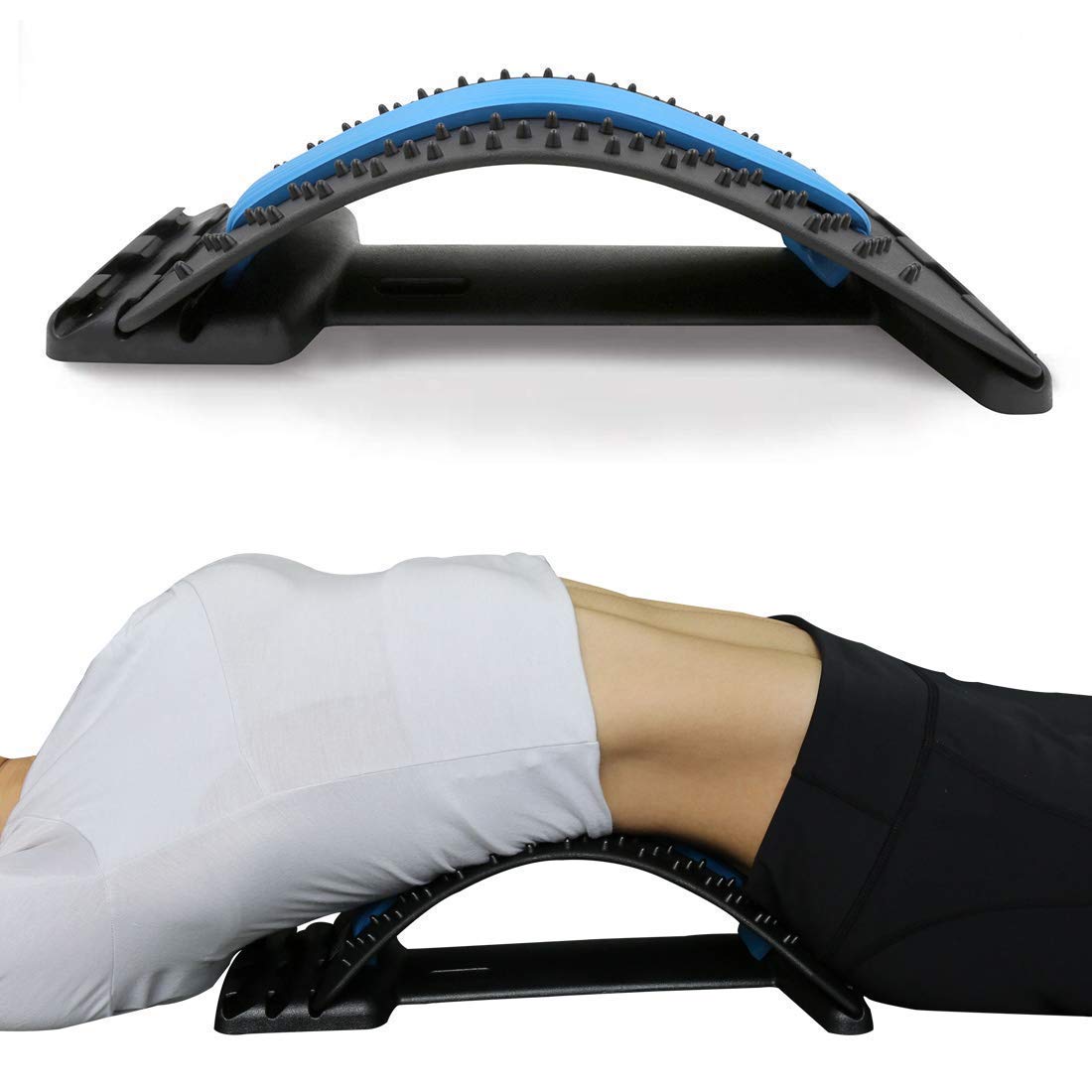 SAMEZONE Back Spinal Pain Relief Spine Relaxation Column Pain Chiropractic Health Care, Acupuncture Massager Posture Corrector Stretching Device Mate Magic Back Stretcher, Chair Massager