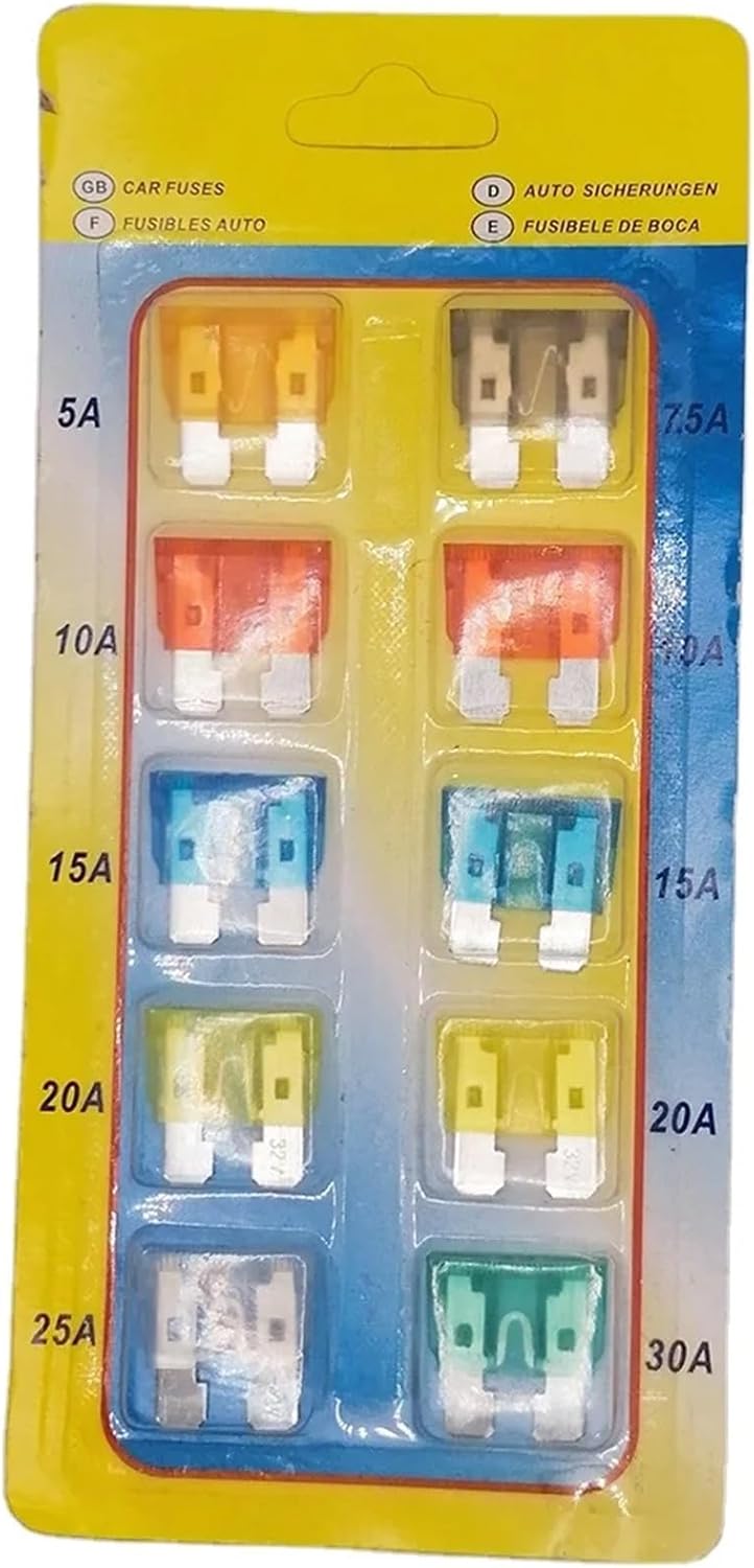 Auto Fuses Standard Type Card Package Blade