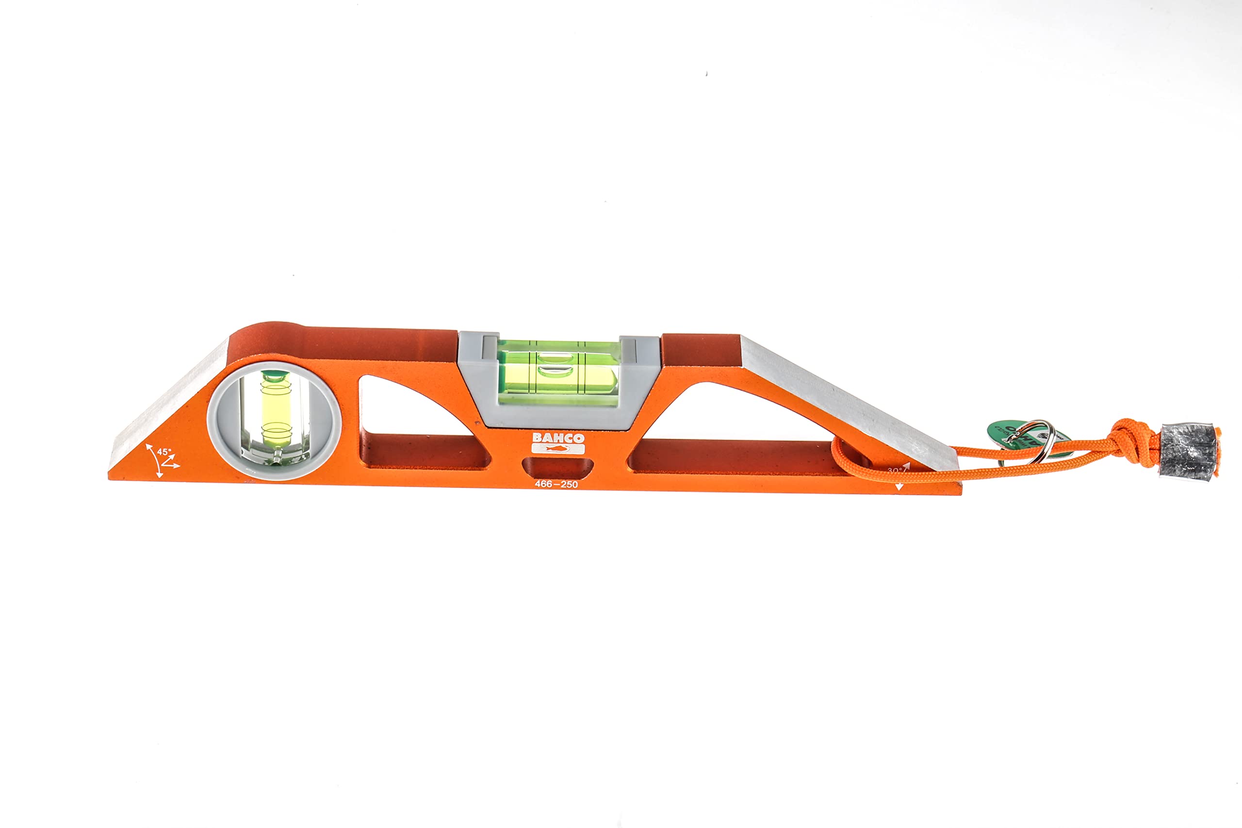 Bahco Wasserwaage, Typ Gerade, 250 mm, Rahmen Aluminium, 2 Libelle/n Magnetisch, ±0.5 mm/m