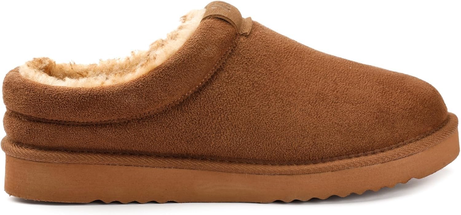 Zizor Men's Fuzzy Cozy Slippers Microsuede Indoor Outdoor Home Comfy Winter Slip On Cute Warm Memory Foam Furry Shoes