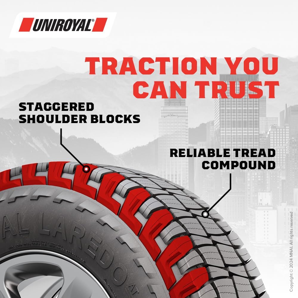 Uniroyal Laredo AT All-Terrain Car Tire for Light Trucks, SUVs, and Crossovers - 255/65R17 110T