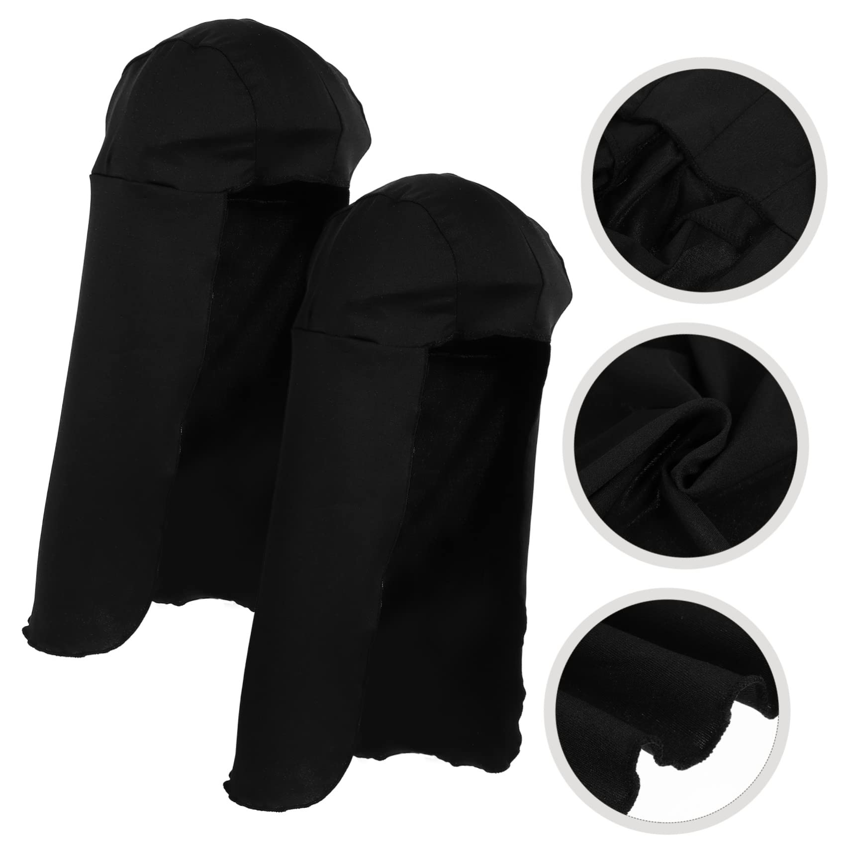 NAMOARLY Cotton Material Sun Hat with Neck Flap Sun Protection Turban for Women Men Outdoor Use Black