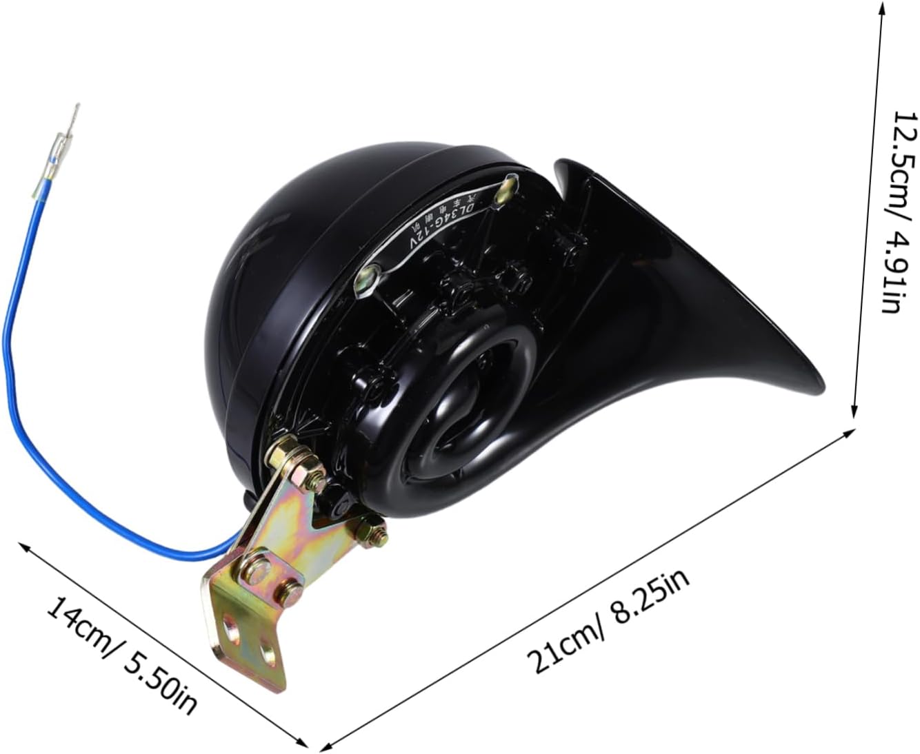 Amosfun High-pitched Single Tone Snail Horn for Cars Motorcycles Loud Clear Sound for Roads Easy to Install Construction for Atvs Scooters