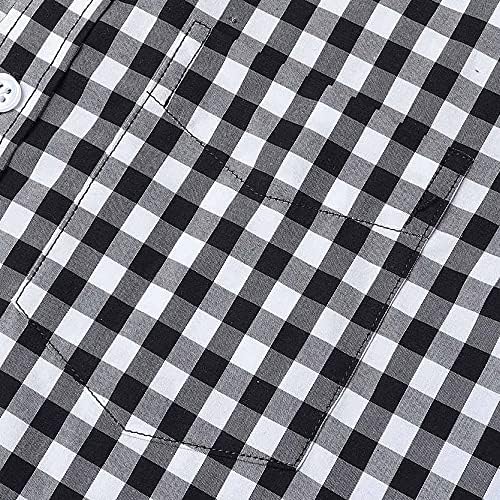 Boys' Dress Shirt Long Sleeve Plaid Button Down Poplin Shirts - Image 3