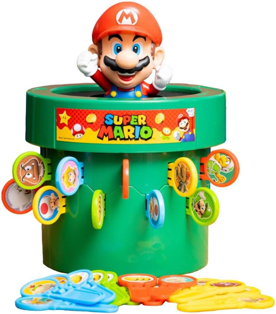 TOMY Pop Up Super Mario Board Game | 2-4 Players | Boys & Girls Aged 4 and Up | Family & Preschool