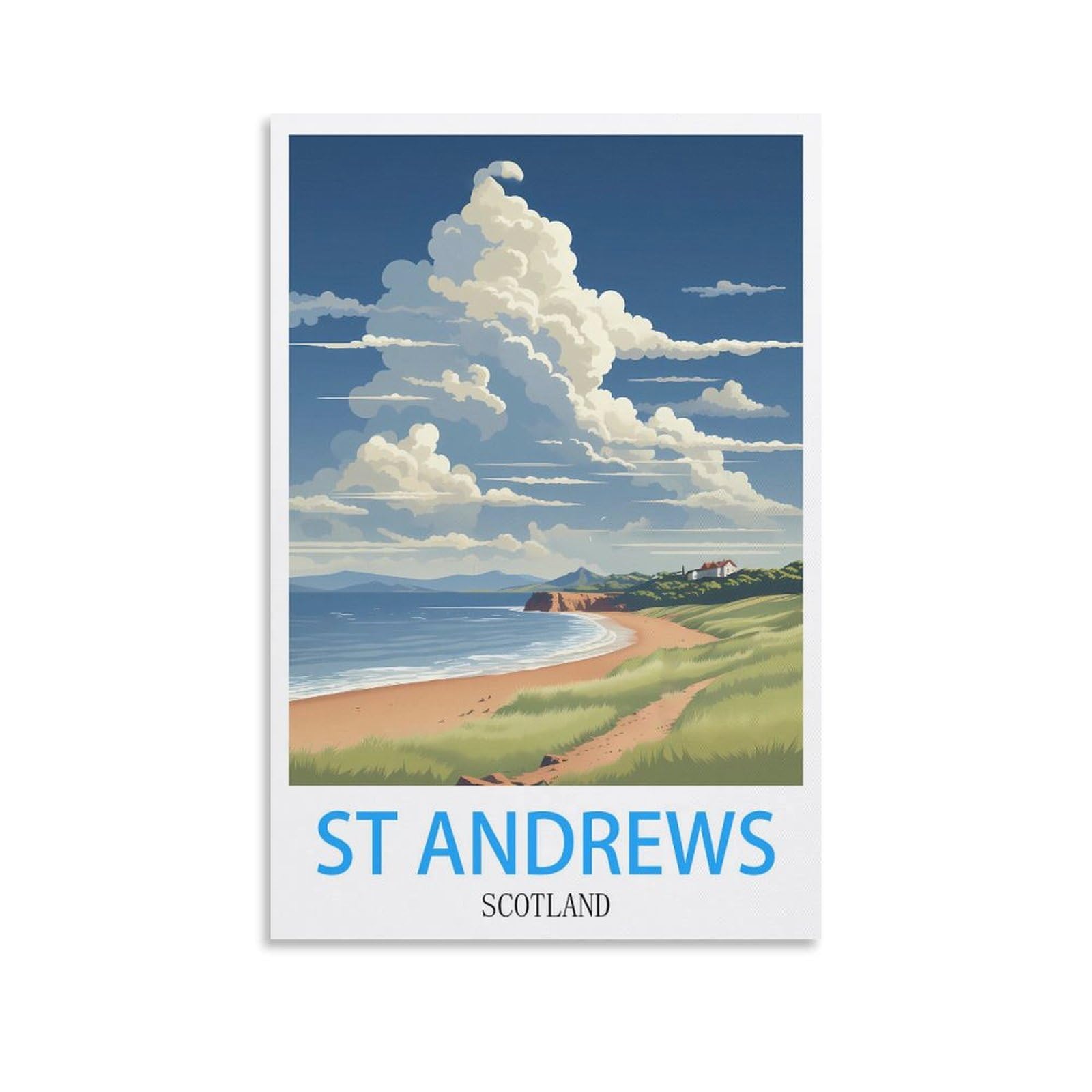 Metal Tin Sign Plaque Poster,St Andrews Scotland,Vintage Plaques Poster Plaque Decor Retro Posters Gallery Wall Art Print 30x30cm