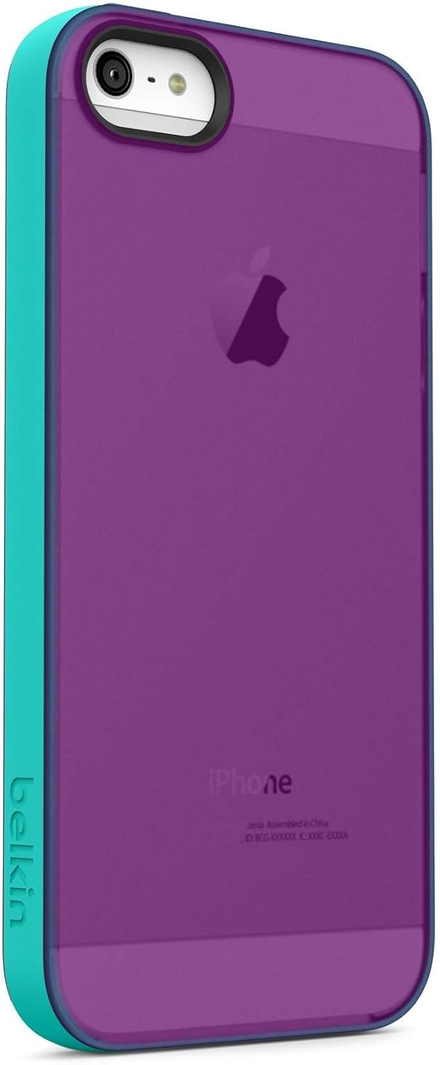 Belkin Grip Candy Sheer Case for iPhone 5 and 5S (Purple and Turquoise)
