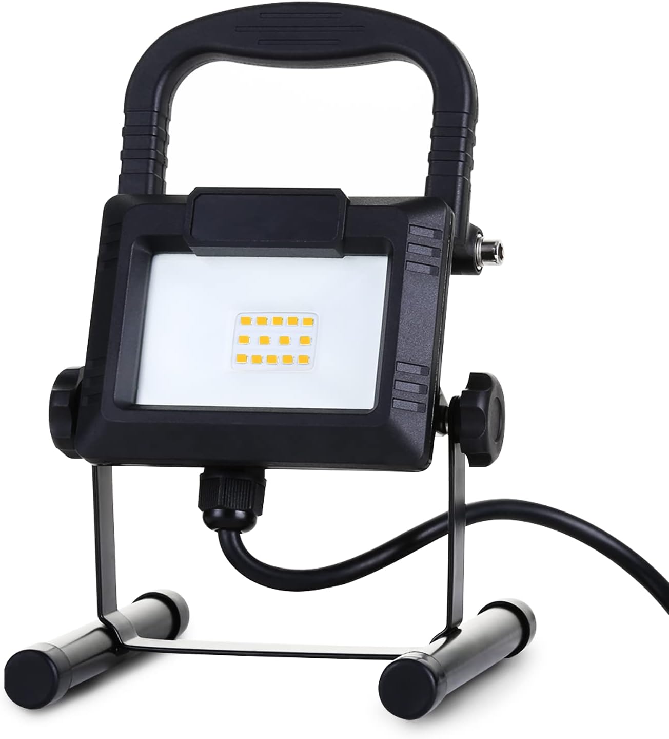 Durapower 2000 Lumen LED Work Light with Plug, LED Flood Light IP54 Waterproof, 6ft Corded Work Light for Workshop Garage, Construction Site