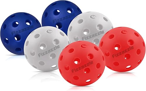 Vista 9 de Fizzazzle Bolas de pickleball para exteriores, 40 agujeros, duraderas, de alto rebote aprobadas por USAPA, bolas de pickleball para torneo de vuelo