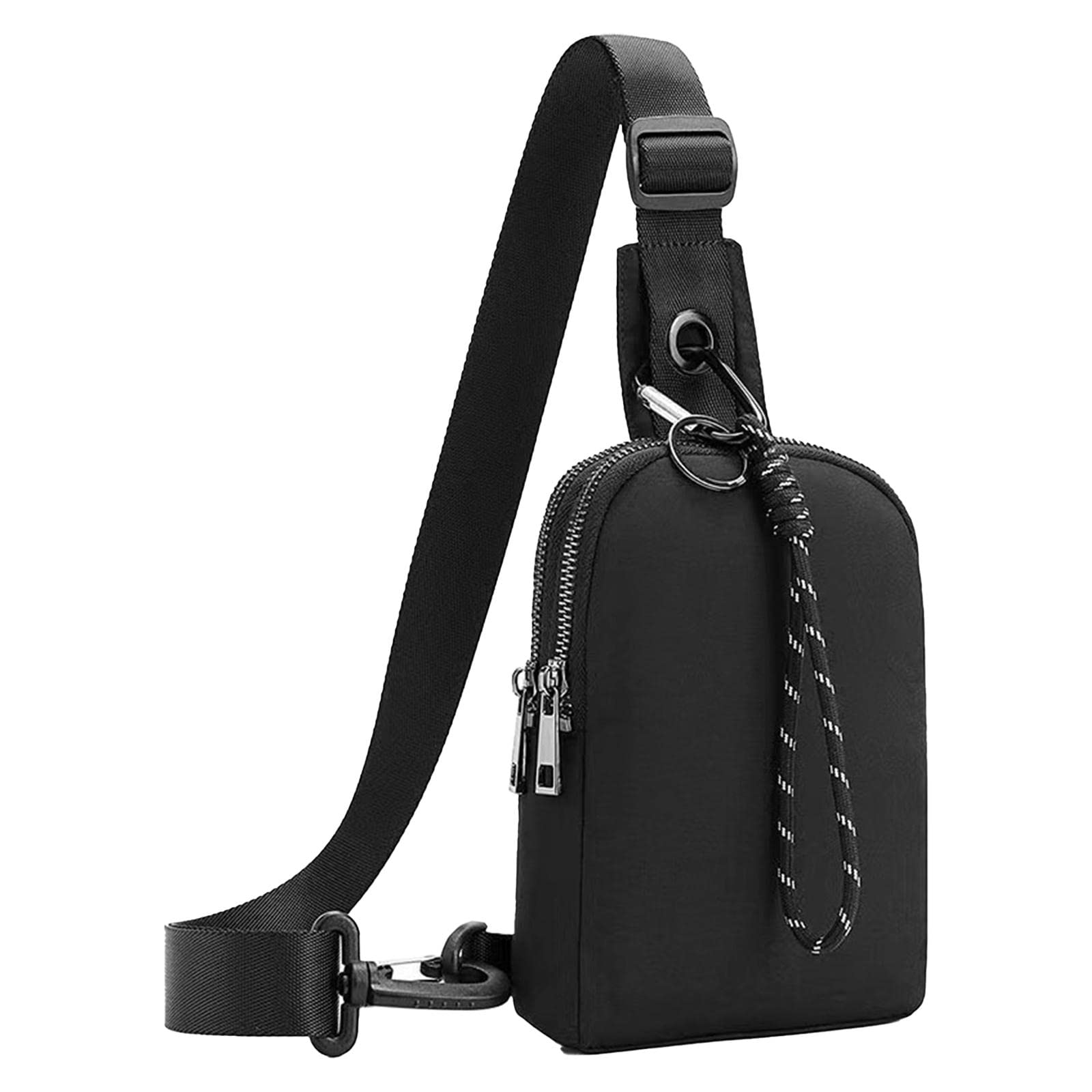NIVAA Sports Chest Bag Waterproof Mini Shoulder Bag for Traveling Shopping Camping Black-image-29