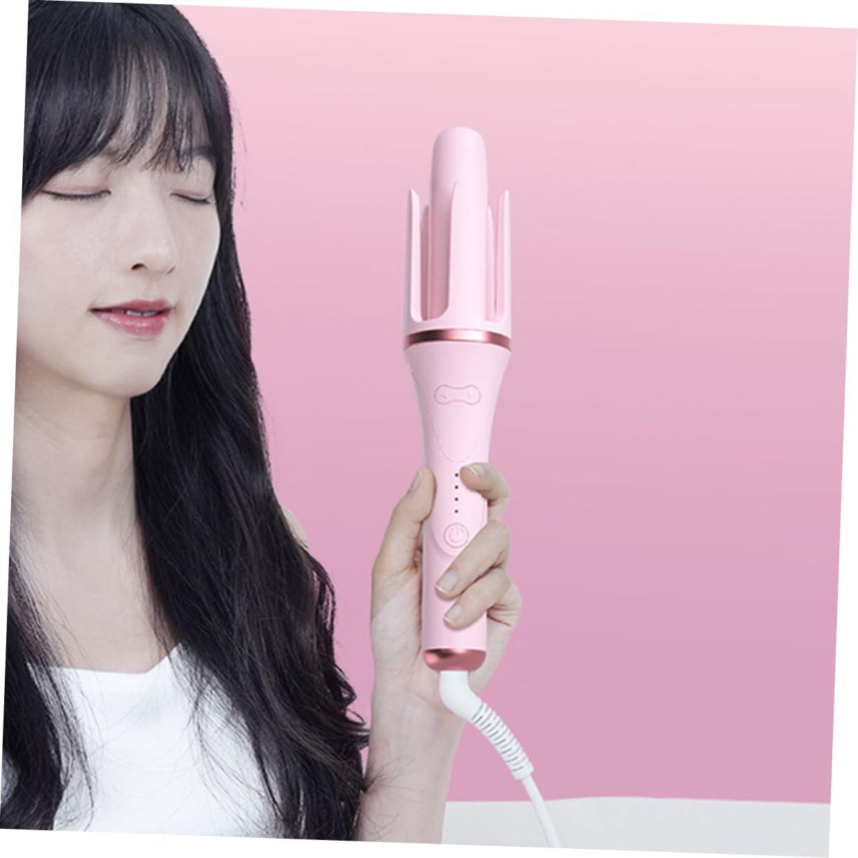 NOLITOY Automatic Hair Curler for Women Portable Electric Curling Iron with Temperature Fast Heating for Dry and Wet Hair US Plug Stylish Hairdressing Tool