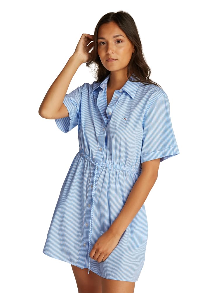 TJW MINI STRIPE SHIRT DRESS Elbise Kadın