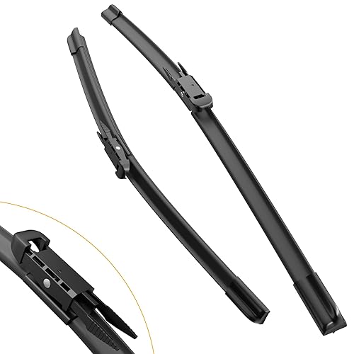 MIKKUPPA Limpiaparabrisas de repuesto de 26 + 22 pulgadas para Ford Explorer 2011-2023, con pestaña pellizca para todas las estaciones (paquete de 2)