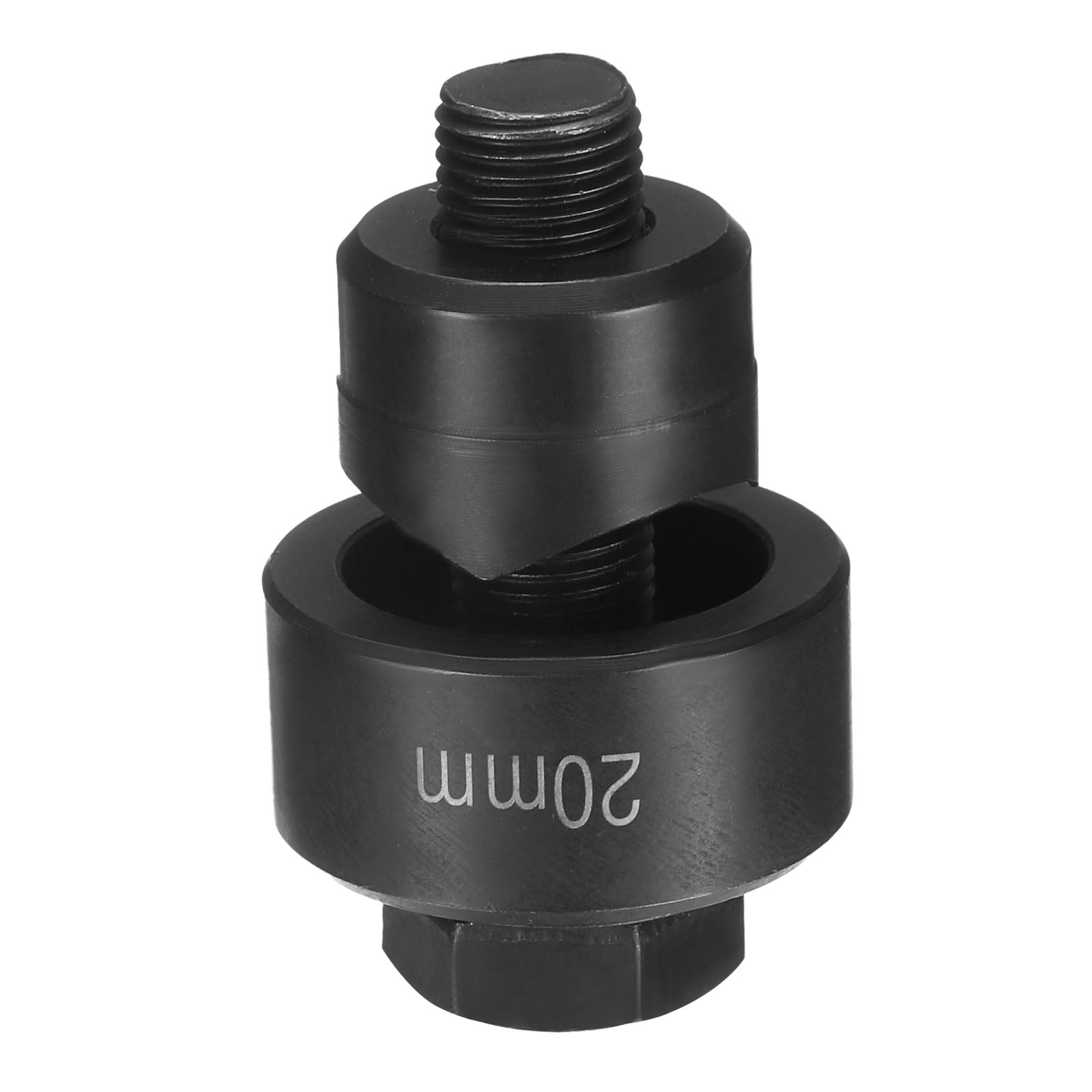 sourcing map Sheet Metal Punch Hole Punch 20mm Bearing Steel Precise Cutting Manual Knockout Kit with External Hex Shank for Metal Plate Sink Stainless Steel, Black