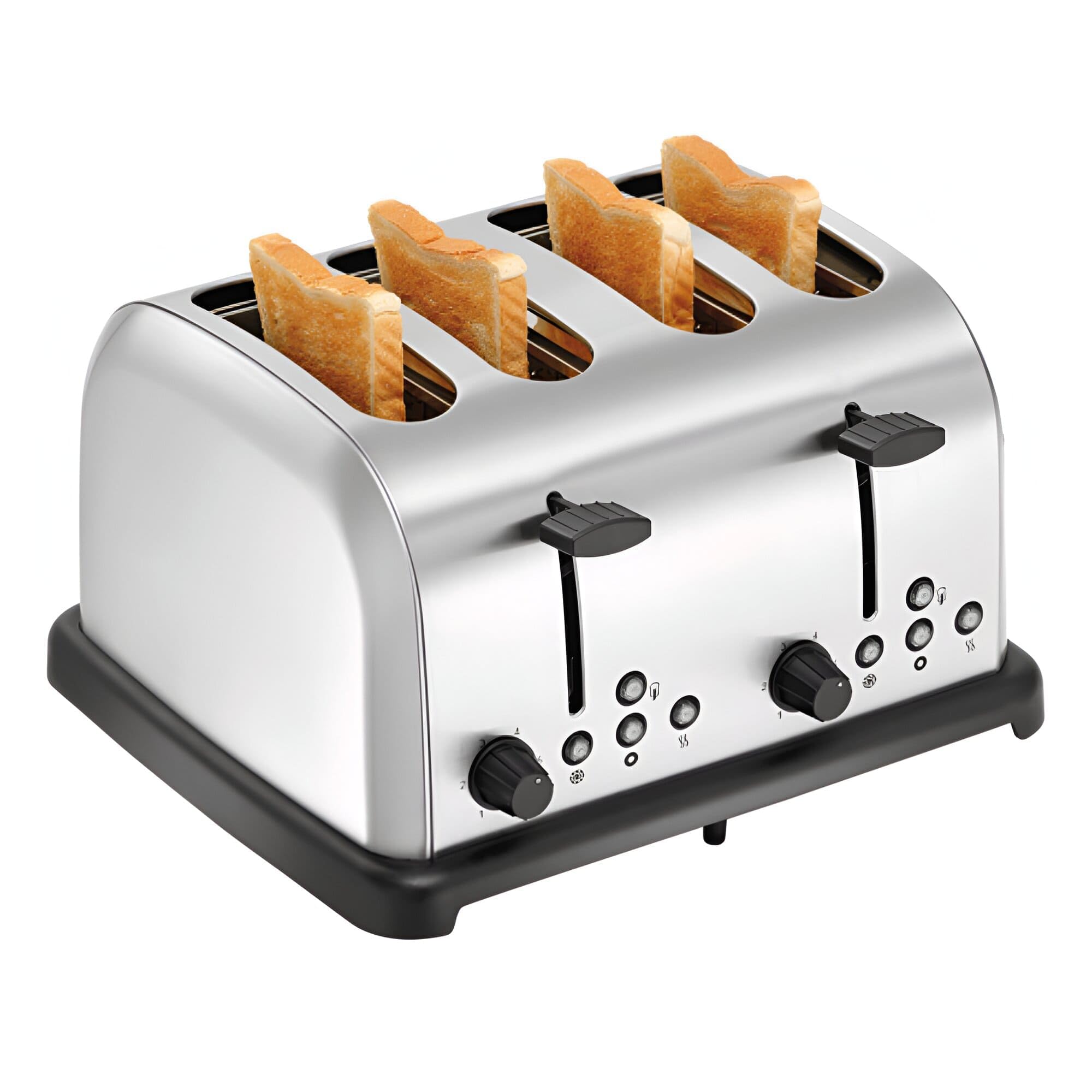 MBH Tostapane professionale 4 fette Tostapane elettrico industriale per bagel, panini e pane tostato.