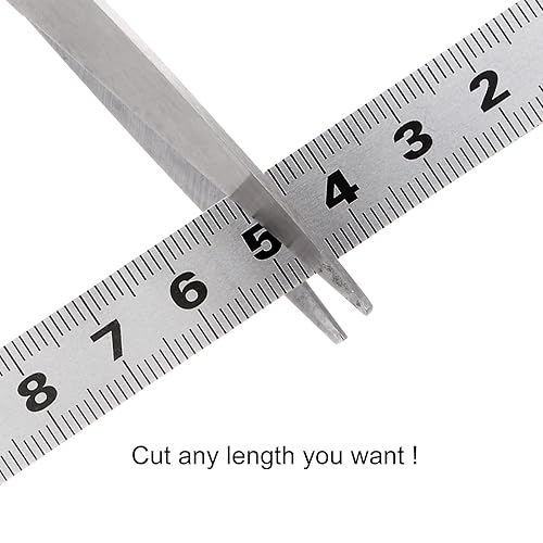 Miniatura 5 de HARFINGTON 2 cintas métricas autoadhesivas de acero inoxidable de 78.7 in, resistente al desgaste, de derecha a izquierda, regla adhesiva de acero