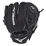 Mizuno GPP1000Y3 Youth (Ages 3-6) Prospect Series PowerClose Baseball Gloves, 10, Right Hand Throw, Black Tartan Flex Web