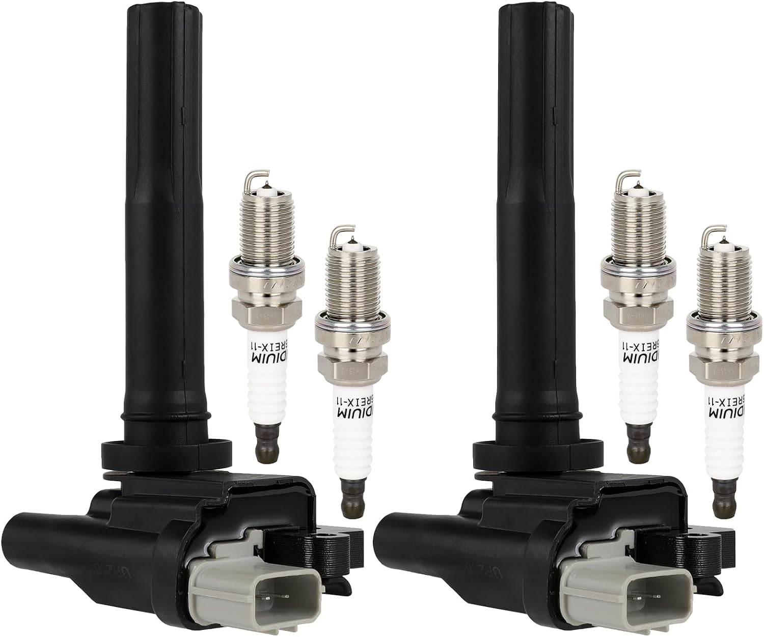 Ignition Coil Pack and Spark Plugs Fits 1999-2001 for Chevrolet Metro 1999-2002 for Chevrolet Tracker 1999-2000 for Pontiac Firefly 1999-2001 for Suzuki Swift 30020581(Set of 2)