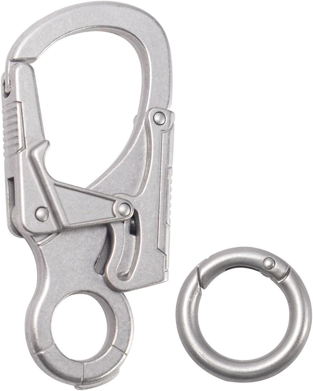 Ahiller Double Locking Zinc Alloy Carabiner Keychain Clip for Men