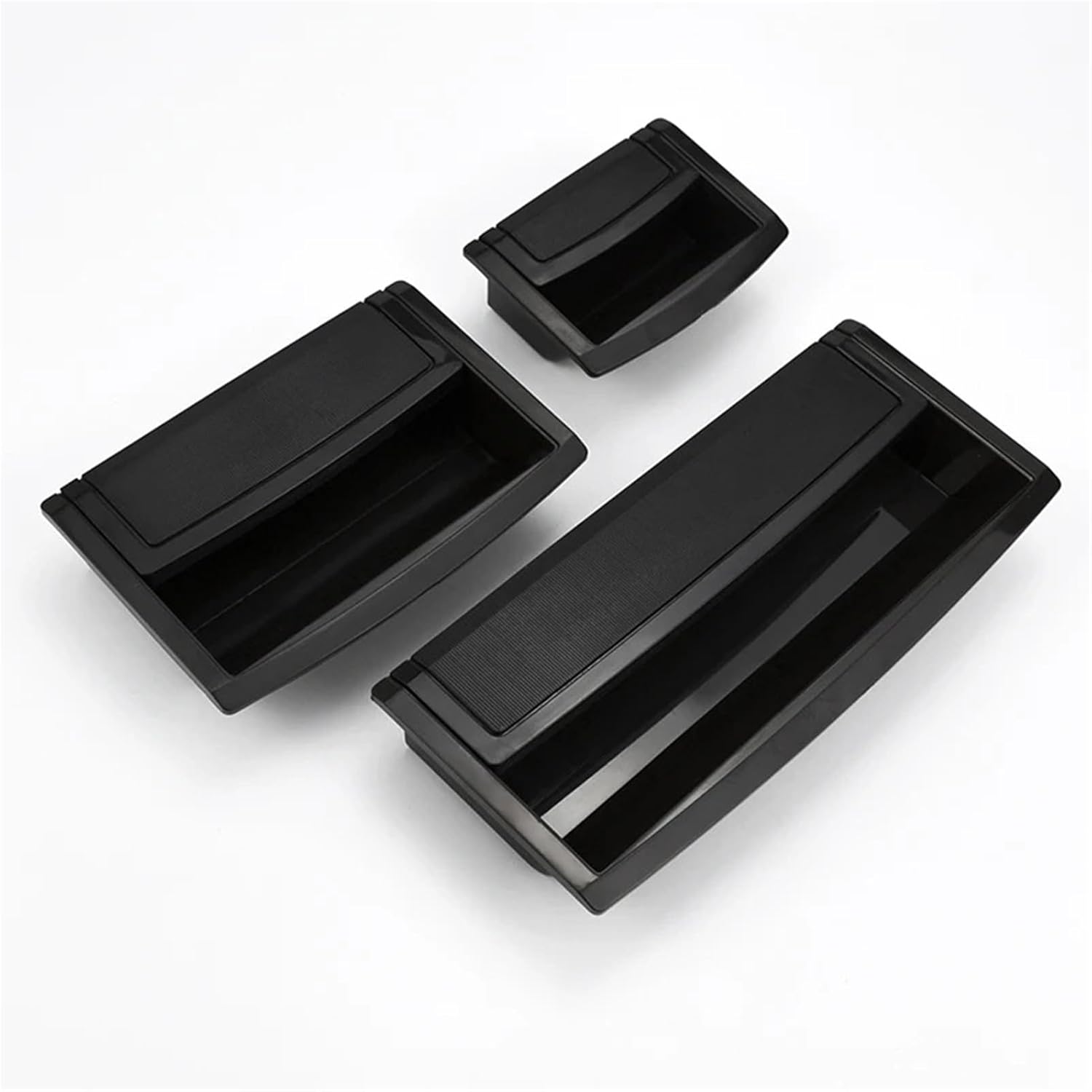ABS Black Cabinet Door Handle Concealed Plastic Kitchen Recessed Drawer Flush Pull Industrial 1Pcs(120)