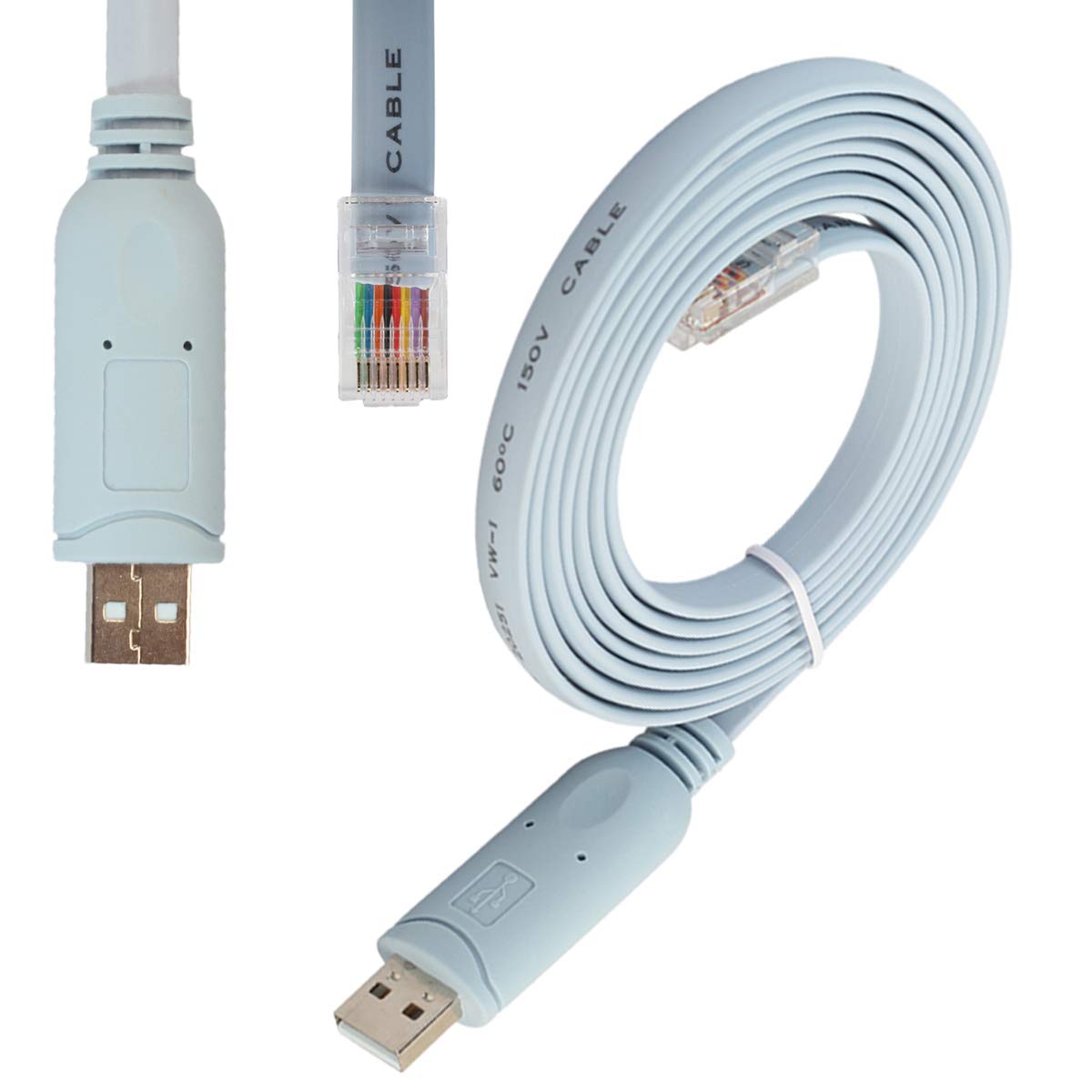 Buy Usb to Console Cable,6FT USB To RS232 RJ45 Console Cable For Cisco